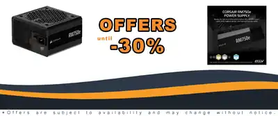 Corsair RM750e 750W ATX 3.1 Power Supply - Black